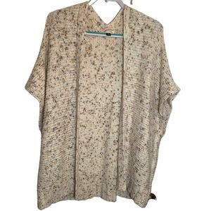 Universal Thread Open Cardigan Shrug Sweater Cream Multicolor Speckled One Size